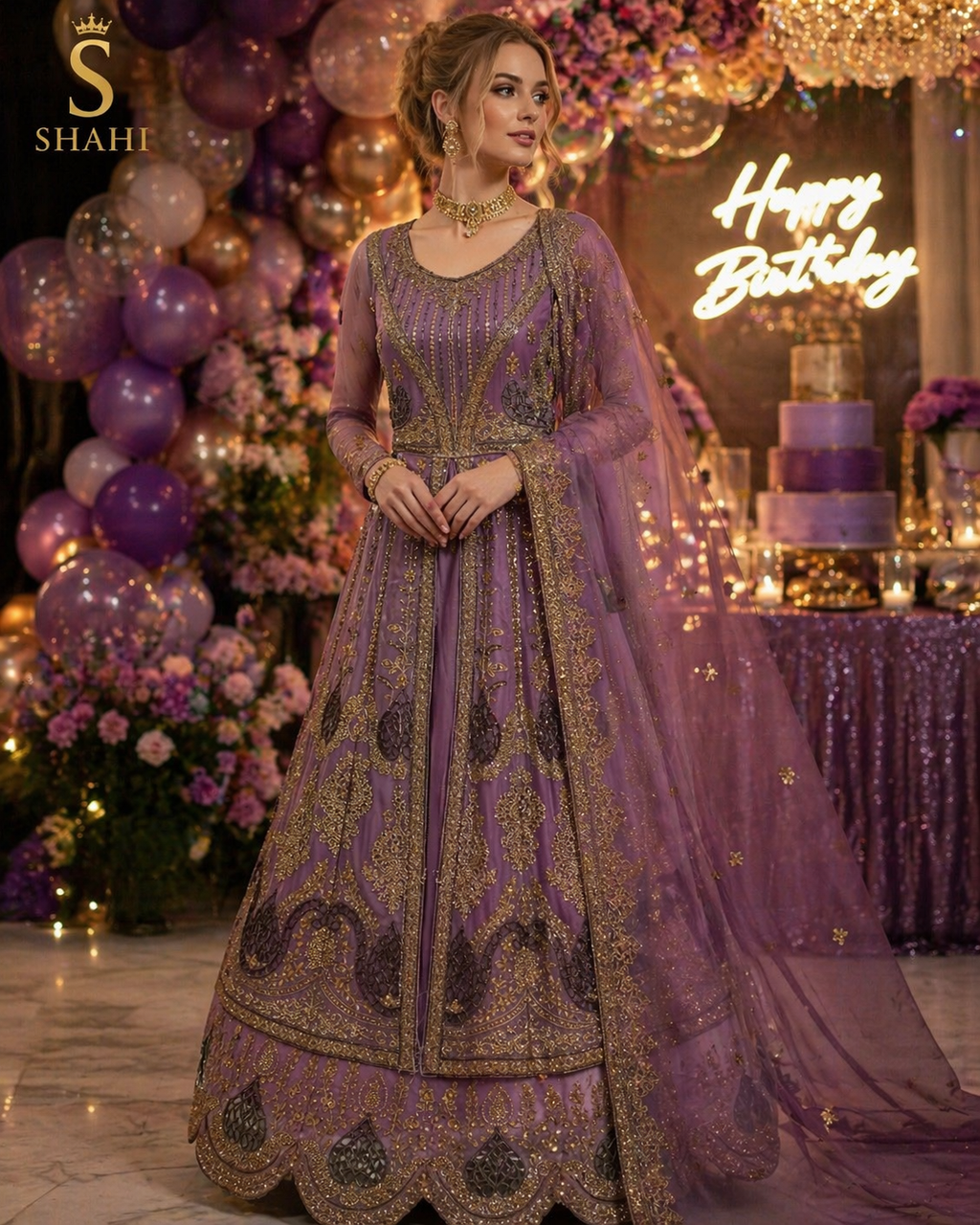 Shahi Noor | Front Open Gown Style