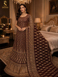 Sadaf | Farshi Style Big Flair lehenga and dupatta for bridal barat dress for wedding event