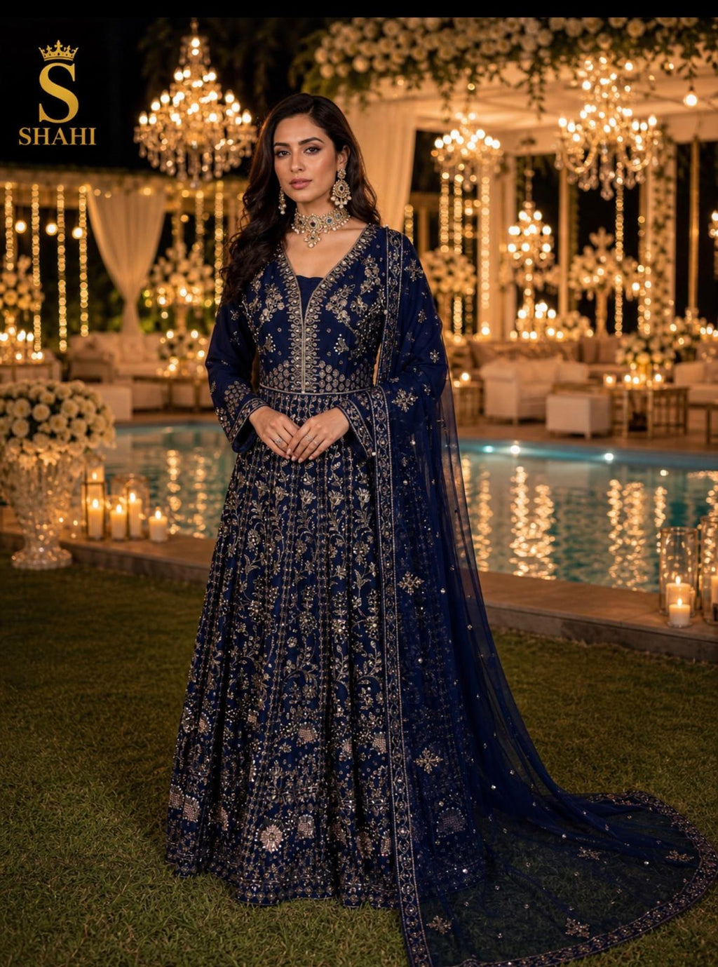 Gulaal | Sheesha Silk Stylish Maxi Dress for party and bridal and Eid Collection