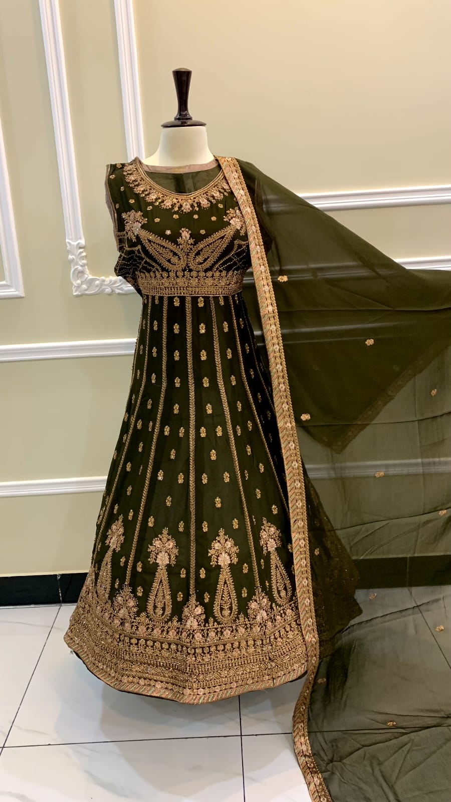 Riwaayat | Stylish Chiffon Frock For mehndi Event